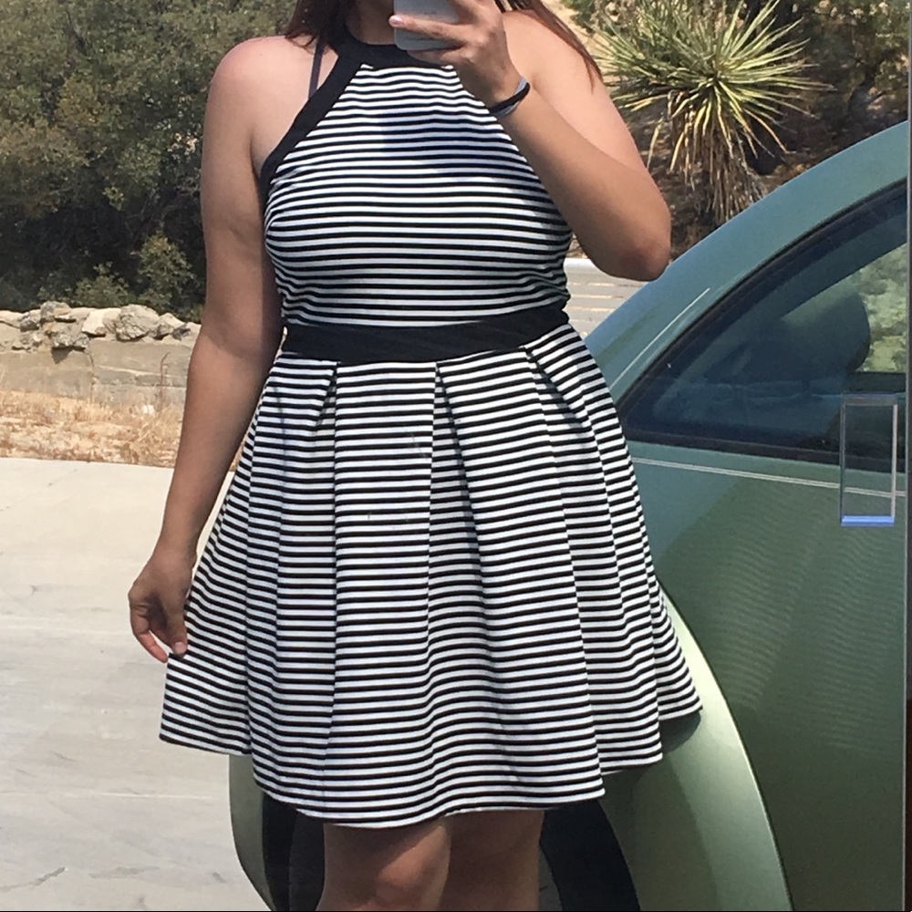 B+W Stripped Dress